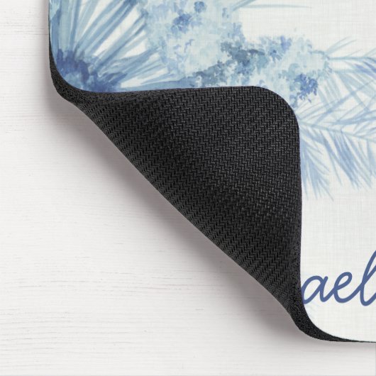 Jouw naam toevoegen | Chambray Palms II Muismat (Hoek)