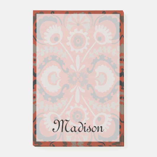 Jouw naam toevoegen | Cinnabar Suzani I Post-it® Notes (Voorkant)