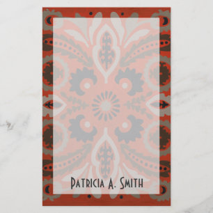 Jouw naam toevoegen   Cinnabar Suzani II Briefpapier