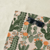 Jouw naam toevoegen | Colorful Cactus Pattern Strandlaken (In situ)