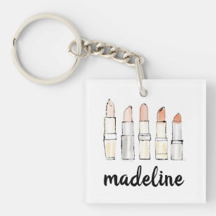 Jouw naam toevoegen   Colorful Modern Lipstick-sch Sleutelhanger