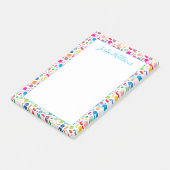 Jouw naam toevoegen | Colorful Neon Drug Pattern Post-it® Notes (Schuin)