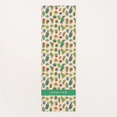 Jouw naam toevoegen | Cute Cactus Standing Pattern Yogamat (Voorkant)