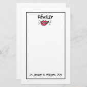 Jouw naam toevoegen | Dentist Smile Briefpapier (Voorkant / Achterkant)