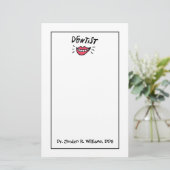 Jouw naam toevoegen | Dentist Smile Briefpapier (Staand voorkant)