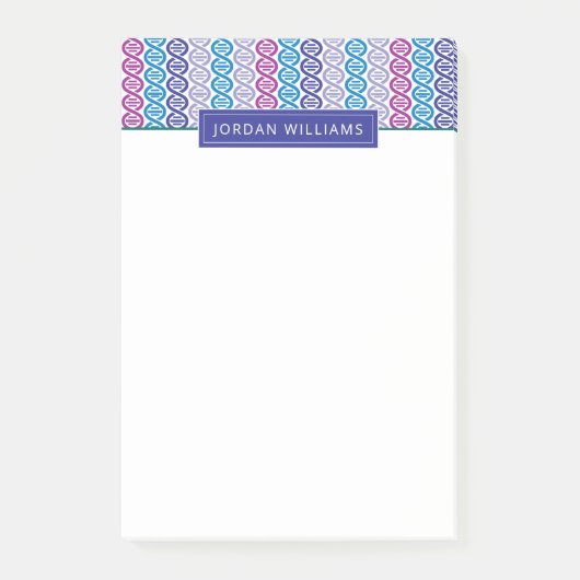 Jouw naam toevoegen | DNA-patroon Post-it® Notes (Voorkant)