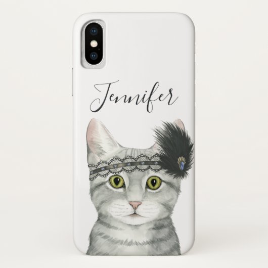 Jouw naam toevoegen | Downton Cat Case-Mate iPhone Case (Achterkant)