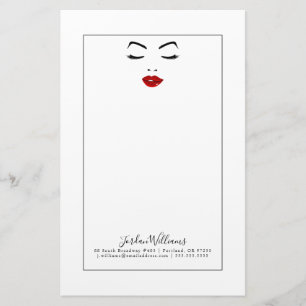Jouw naam toevoegen Elegant Face Briefpapier