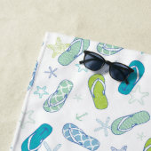 Jouw naam toevoegen | Flip Flop Pattern Strandlaken (In situ)