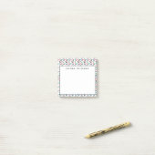 Jouw naam toevoegen | Folk Art Floral Geometric Pa Post-it® Notes (Op bureau)