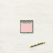 Jouw naam toevoegen | Folk Art Flower Pattern Post-it® Notes (Op bureau)