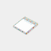 Jouw naam toevoegen | Folk Art Flower Pattern Post-it® Notes (Schuin)