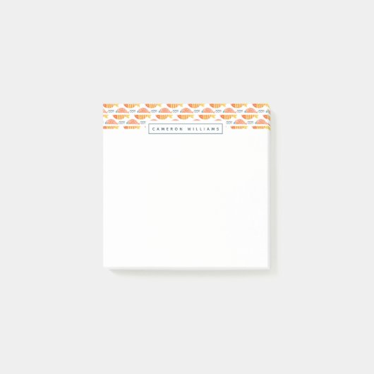 Jouw naam toevoegen | Folk Art Swimming Fish Patro Post-it® Notes (Voorkant)