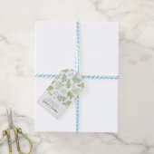 Jouw naam toevoegen | Forest Greenery Pattern Cadeaulabel (Met Touw)