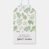 Jouw naam toevoegen | Forest Greenery Pattern Cadeaulabel (Achterkant)