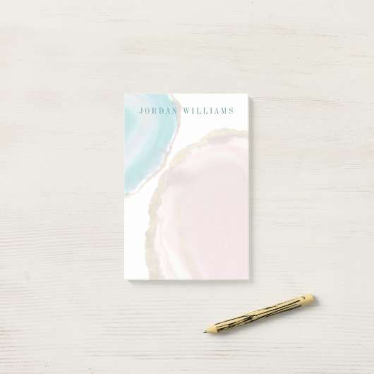 Jouw naam toevoegen | Gem Stones I Post-it® Notes (Op bureau)