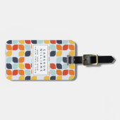 Jouw naam toevoegen |  geometrisch patroon bagagelabel (Voorkant horizontaal)