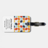 Jouw naam toevoegen |  geometrisch patroon bagagelabel (Achterkant horizontaal)