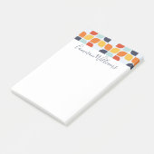 Jouw naam toevoegen | geometrisch patroon post-it® notes (Schuin)