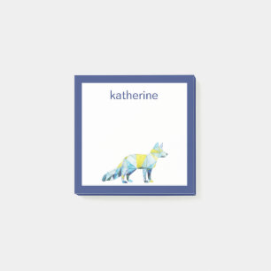 Jouw naam toevoegen Geometrische vossendieren Post-it® Notes