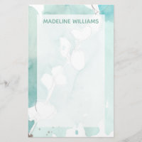 Jouw naam toevoegen | Ginkgo op Dusty Blauwgroen -