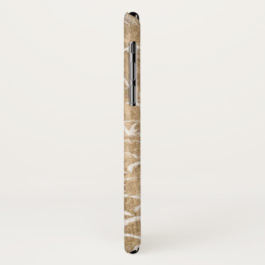 Jouw naam toevoegen | Goud tropisch dennappel Case-Mate iPhone Case (Achterkant/links)