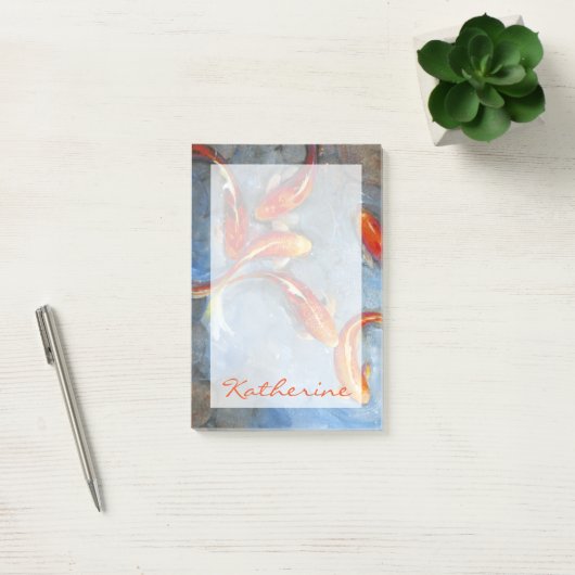 Jouw naam toevoegen | Graceful Koi II Post-it® Notes (Kantoor)