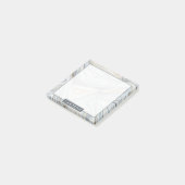 Jouw naam toevoegen | Grijs gemarmerd abstract ont Post-it® Notes (Schuin)