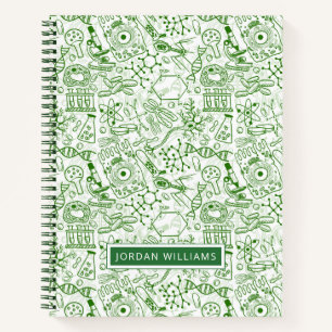 Jouw naam toevoegen Groen biologiepatroon Notitieboek