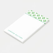 Jouw naam toevoegen | Groen patroonpatroonpatroon Post-it® Notes (Schuin)