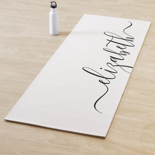 Jouw naam toevoegen | Handschrift White Yogamat (In situ)