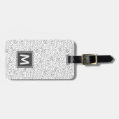 Jouw naam toevoegen | Happy Teeth Pattern Bagagelabel (Voorkant horizontaal)