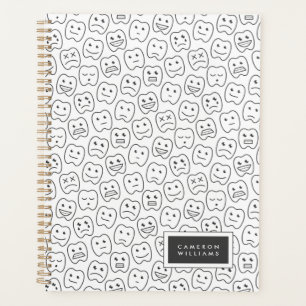 Jouw naam toevoegen Happy Teeth Pattern Planner