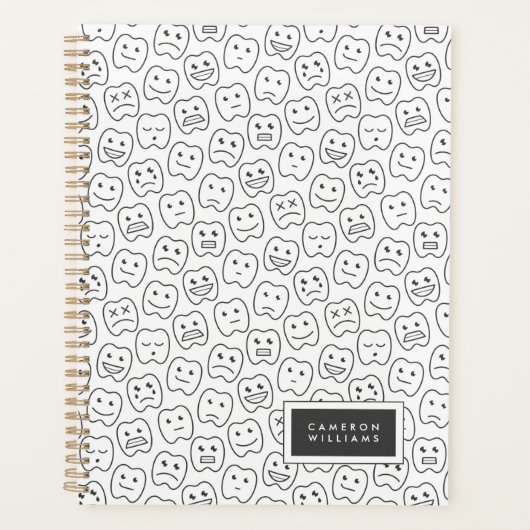 Jouw naam toevoegen | Happy Teeth Pattern Planner (Voorkant)