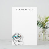 Jouw naam toevoegen | Hipster-sleuf Briefpapier (Staand voorkant)