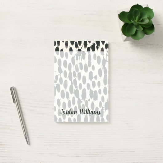 Jouw naam toevoegen | Invariabele I | Zwarte Water Post-it® Notes (Kantoor)