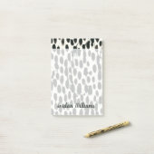 Jouw naam toevoegen | Invariabele I | Zwarte Water Post-it® Notes (Op bureau)