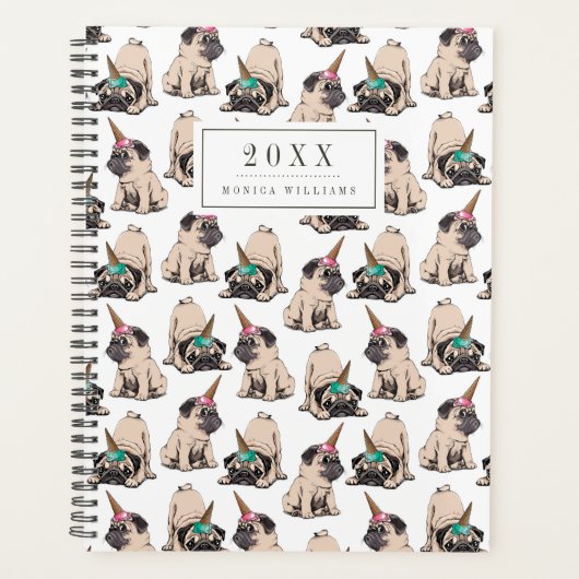 Jouw naam toevoegen/Jaar | Puppy Pugs | Aspiring U Planner (Voorkant)