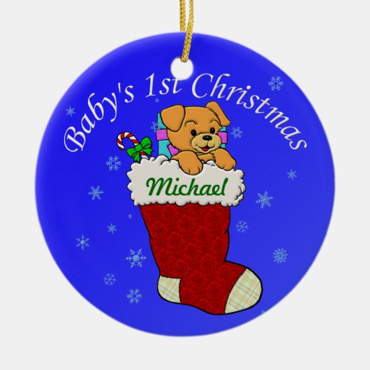 Jouw naam toevoegen keramisch ornament (Voorkant)