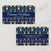 Jouw naam toevoegen | Kleurrijk flessenpatroon Visitekaartje (Voorkant / Achterkant)