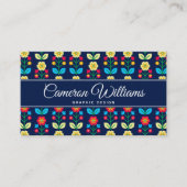 Jouw naam toevoegen | Kleurrijk flessenpatroon Visitekaartje (Voorkant)