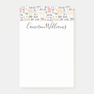 Jouw naam toevoegen kudde van het alpacas-patroo post-it® notes