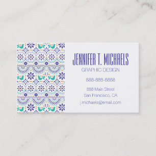 Jouw naam toevoegen   Kunstpatroon Mexicaanse voge Visitekaartje