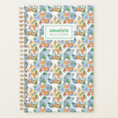 Jouw naam toevoegen | Kute Little Fox Pattern Planner (Voorkant)