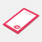 Jouw naam toevoegen | Lipstick Kiss Post-it® Notes (Schuin)