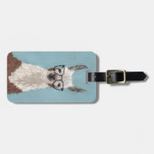 Jouw naam toevoegen | Llama - Overmaatse bril Bagagelabel (Voorkant horizontaal)