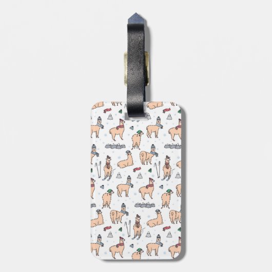 Jouw naam toevoegen | Llama's in Petten en kruider Bagagelabel (Achterkant verticaal)