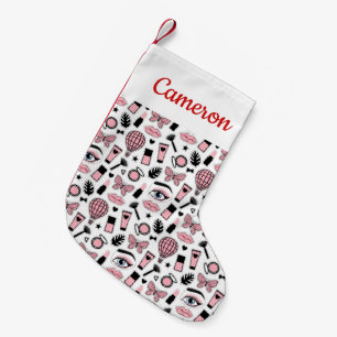 Jouw naam toevoegen Makeup Sticker Pattern Kleine Kerstsok