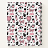 Jouw naam toevoegen | Makeup Sticker Pattern Notitieboek (Achterkant)