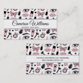 Jouw naam toevoegen | Makeup Sticker Pattern Visitekaartje (Voorkant / Achterkant)